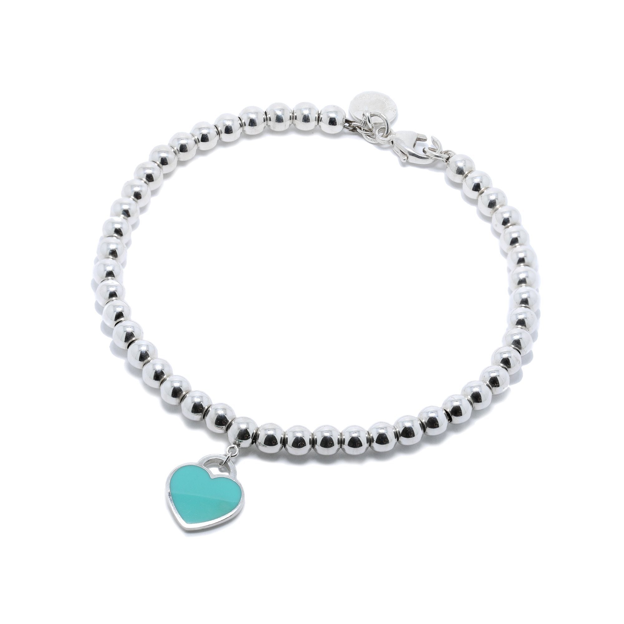 Tiffany & Co. Return to Tiffany Mini Heart Tag Bead Bracelet with Blue ...