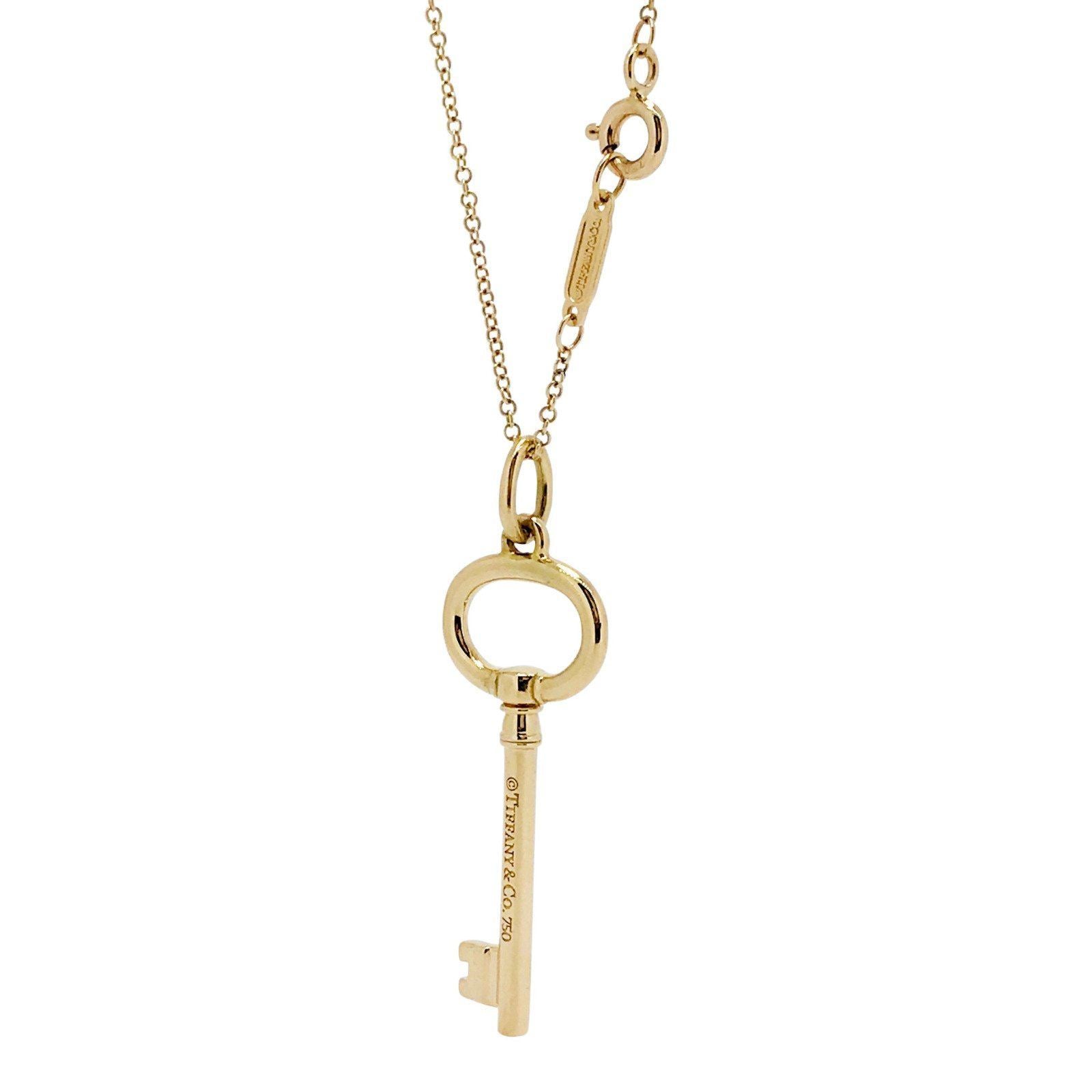 Tiffany & Co. Small Gold Oval Key Pendant Necklace– Oliver Jewellery