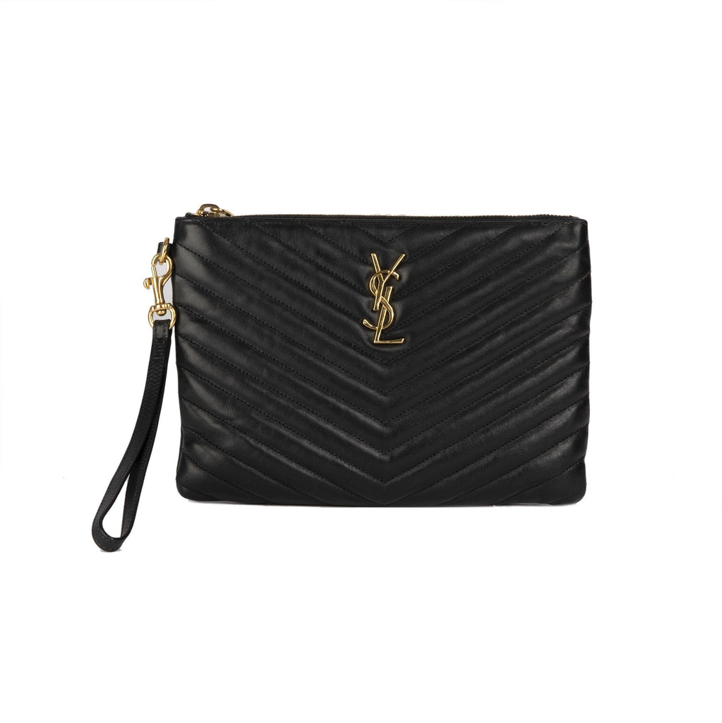 Yves Saint Laurent Matelasse Monogram Wristlet Pouch– Oliver Jewellery