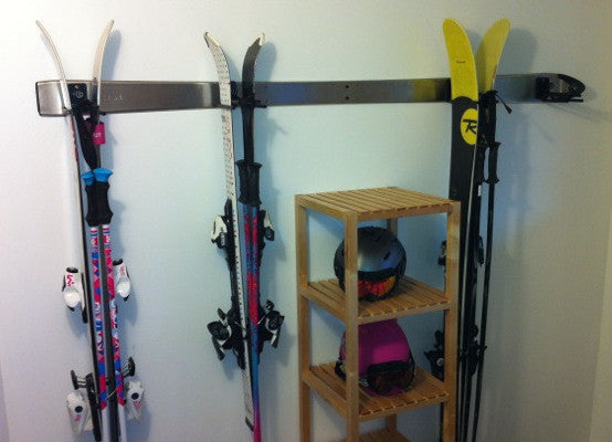 Wall Mounted ski & ski poles - Ski holder for 6 pairs - LaBoutiqueDuSki