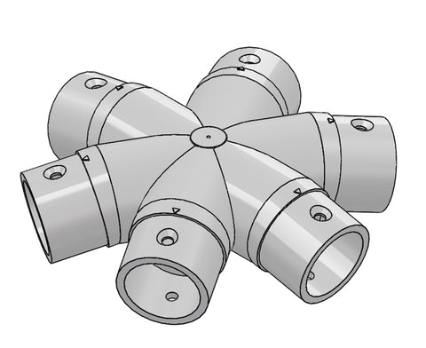 Geodesic Dome Hub Connectors 6-Star