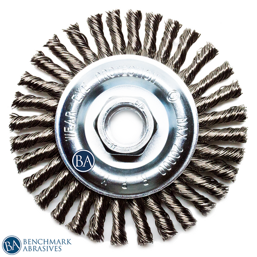 6 Stainless Steel Stringer Bead Knot Wire Wheel Brush For Cleaning Rust —  Benchmark Abrasives