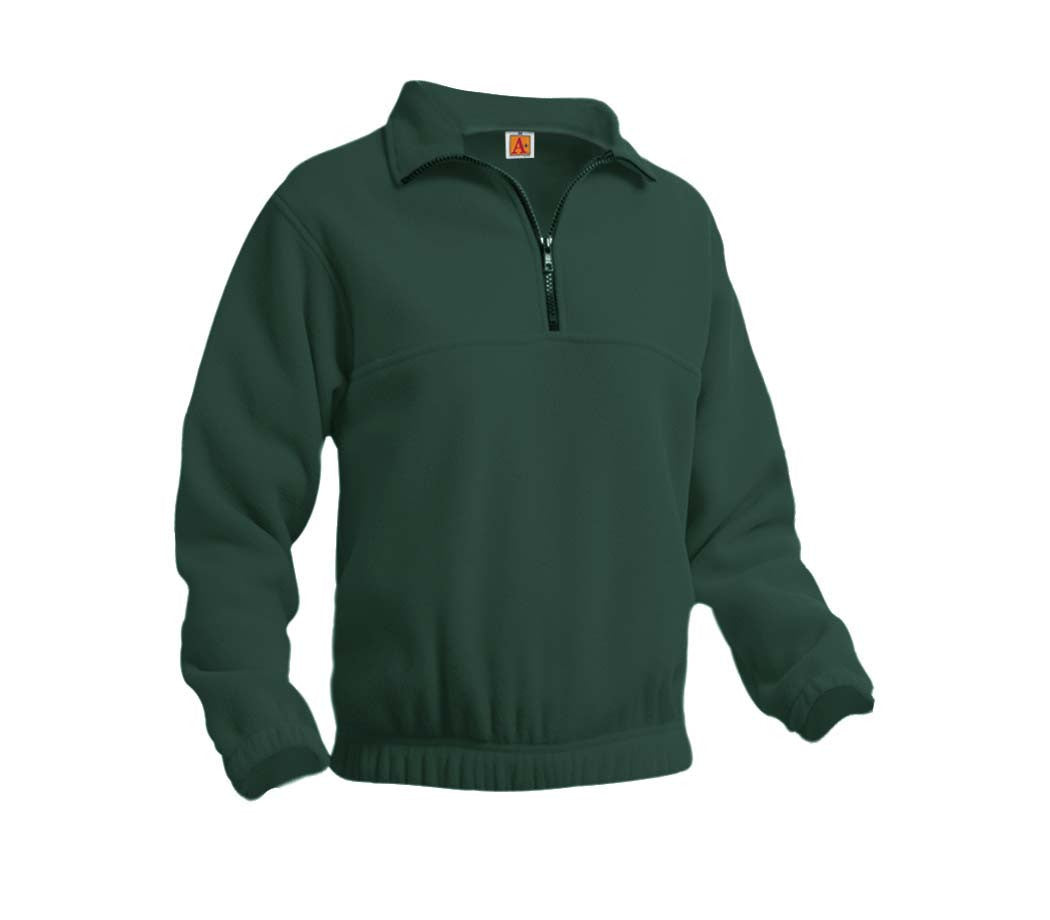 green quarter zip fleece