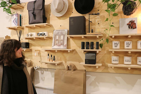 A Quirk of Fate, Northcote Melbourne, featuring pine wood peg boards as the interior shop display