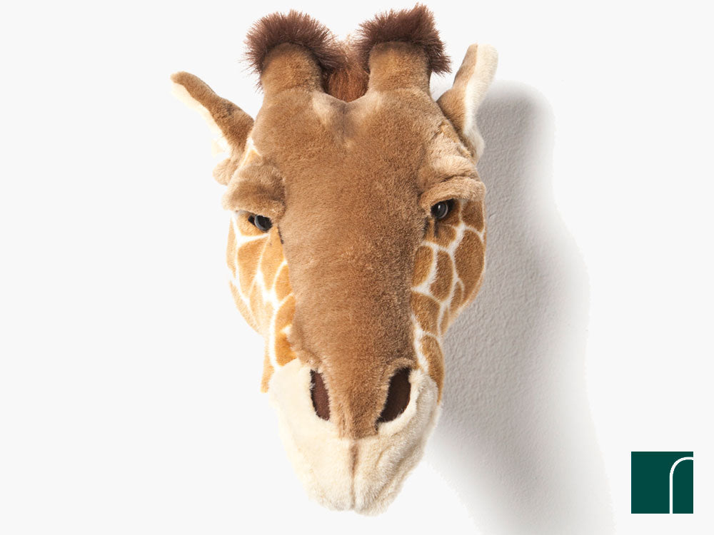 stuffed giraffe head