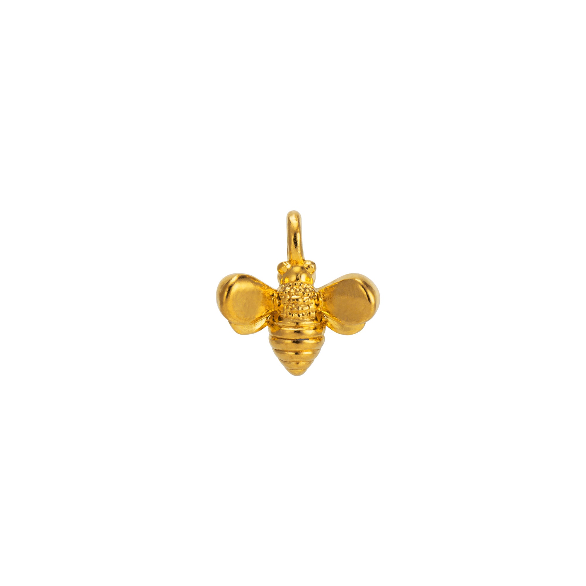 Large Gold Bee Pendant, Bumblebee Pendant, Bee Charm, 22K Matte Gold Plated
