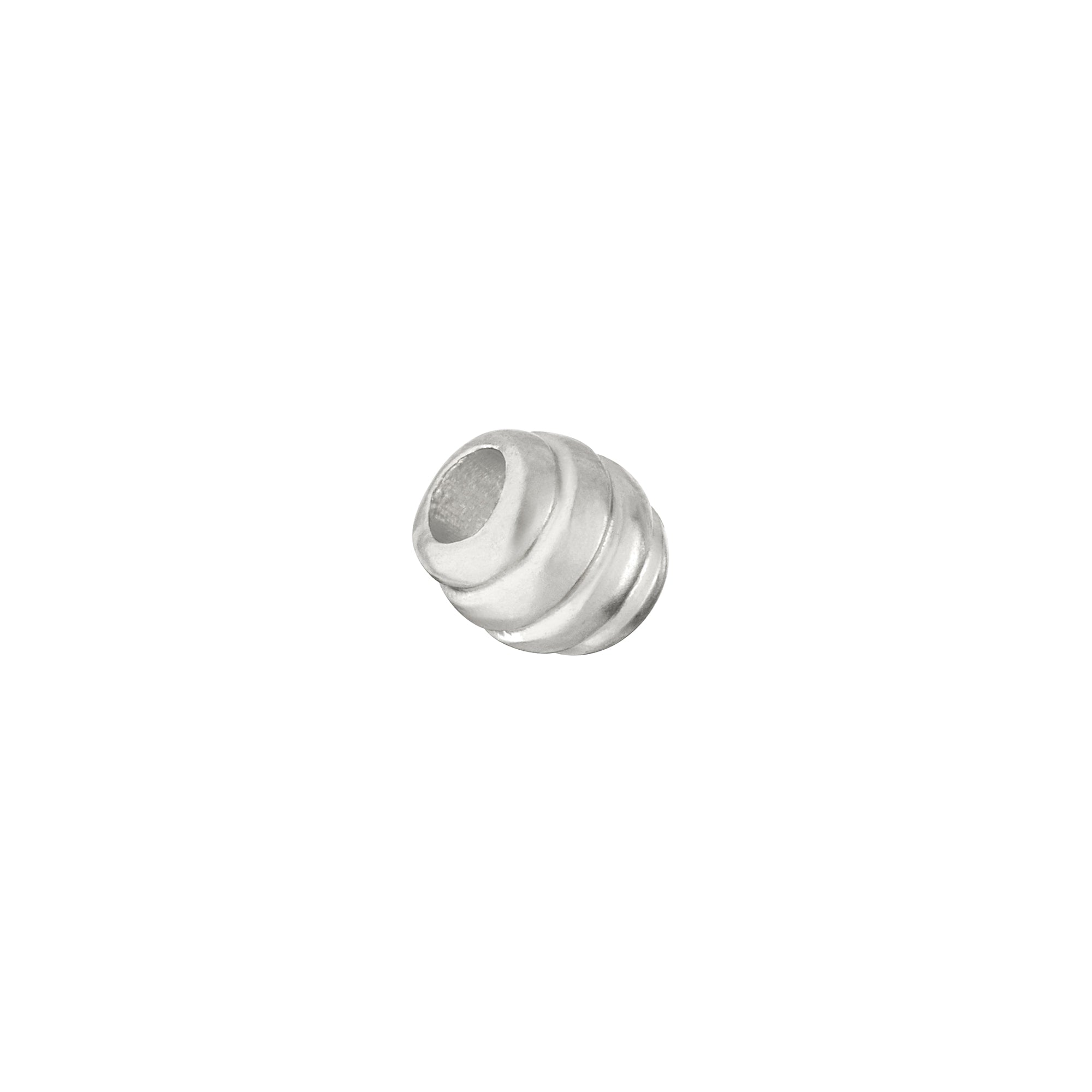 Striped Bead Charm - 24K Platinum