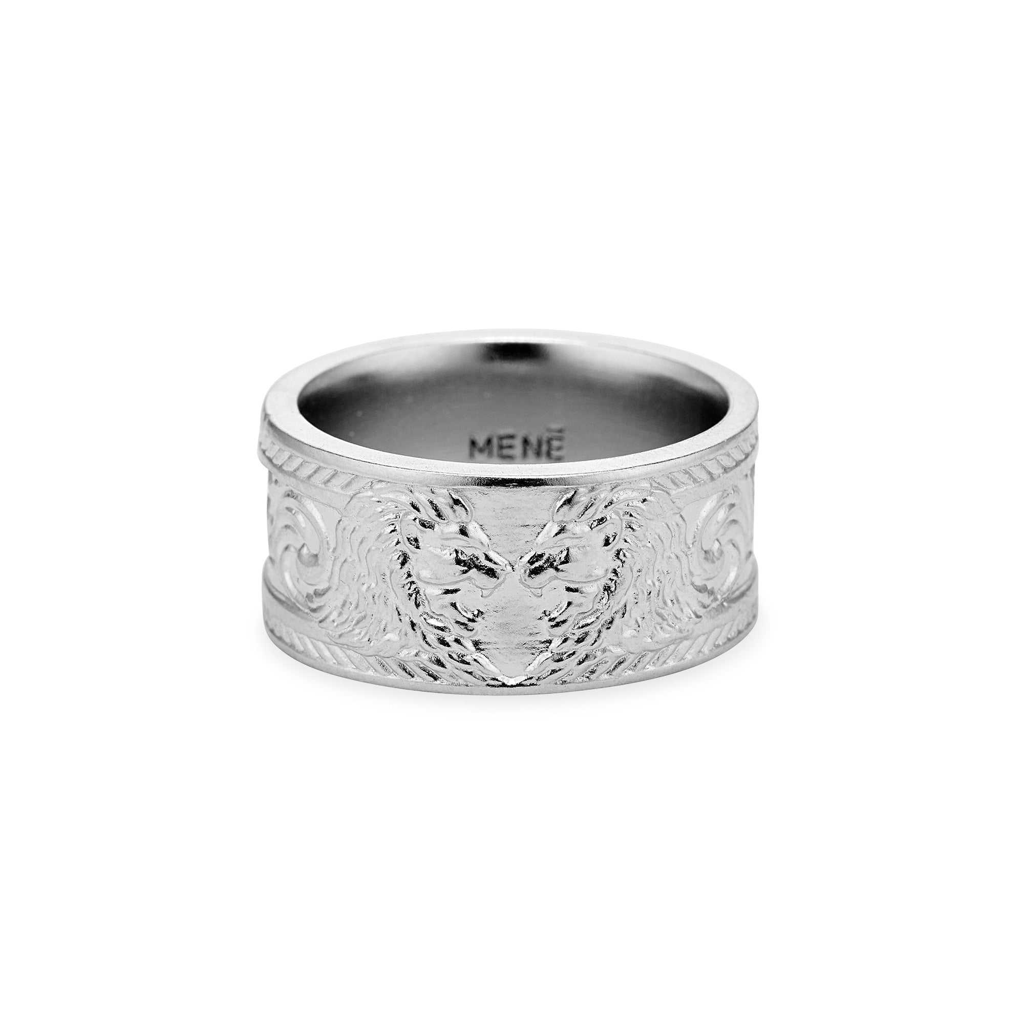 Gucci Thin Silver Ring with Feline Head