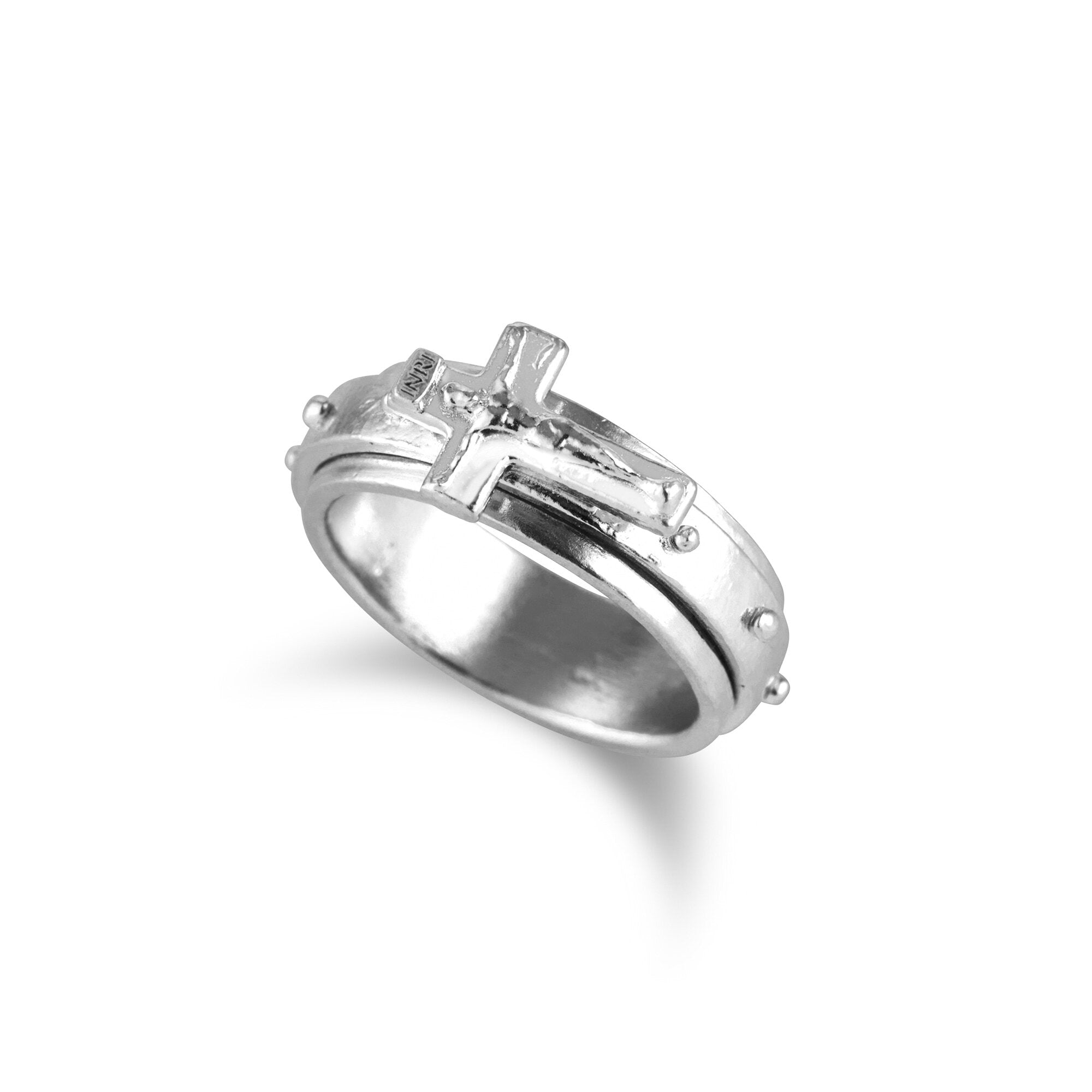 Humilis sterling silver rosary ring
