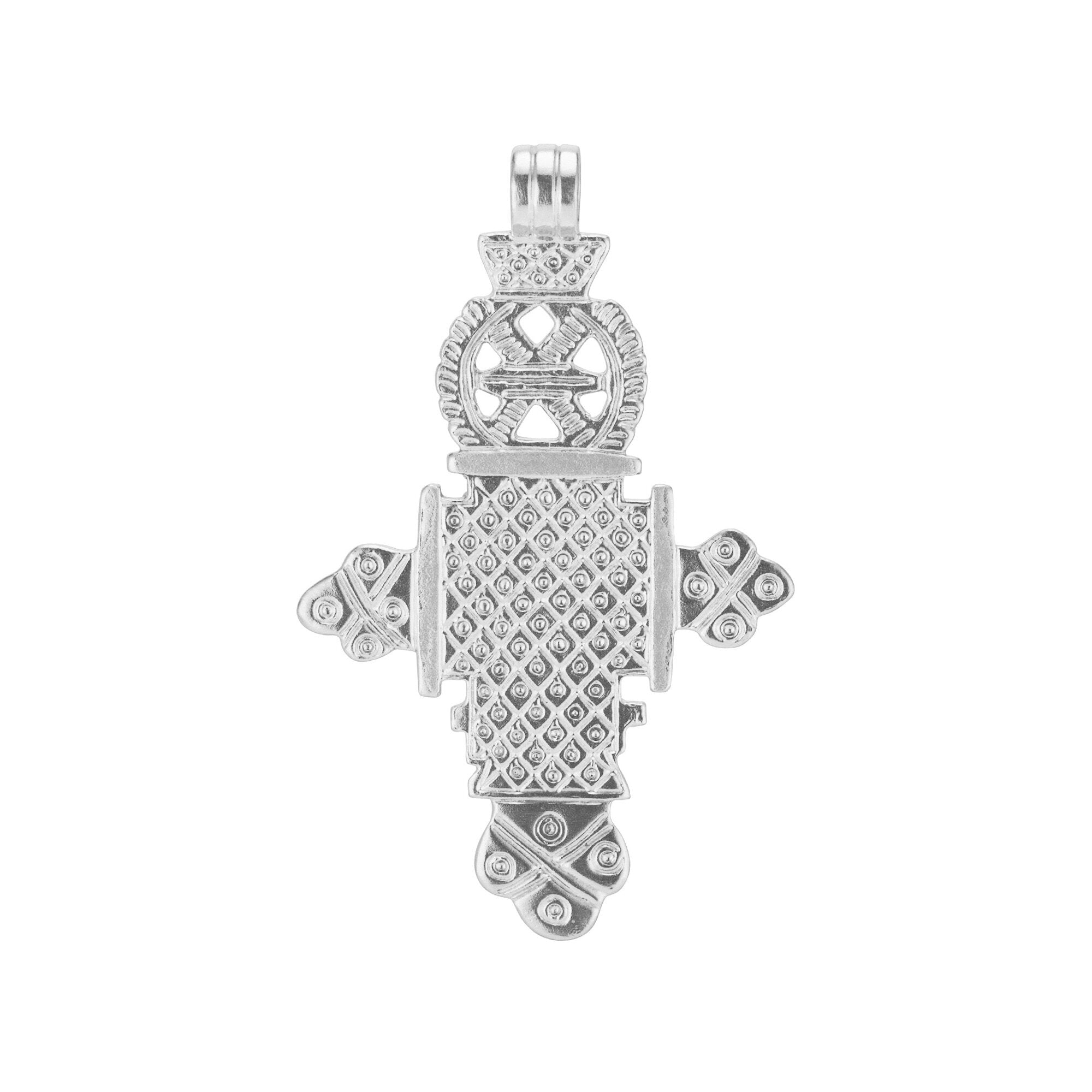 Silver & Cubic Zirconia Coptic Cross Necklace, 18 inches | Mardel | 4058038
