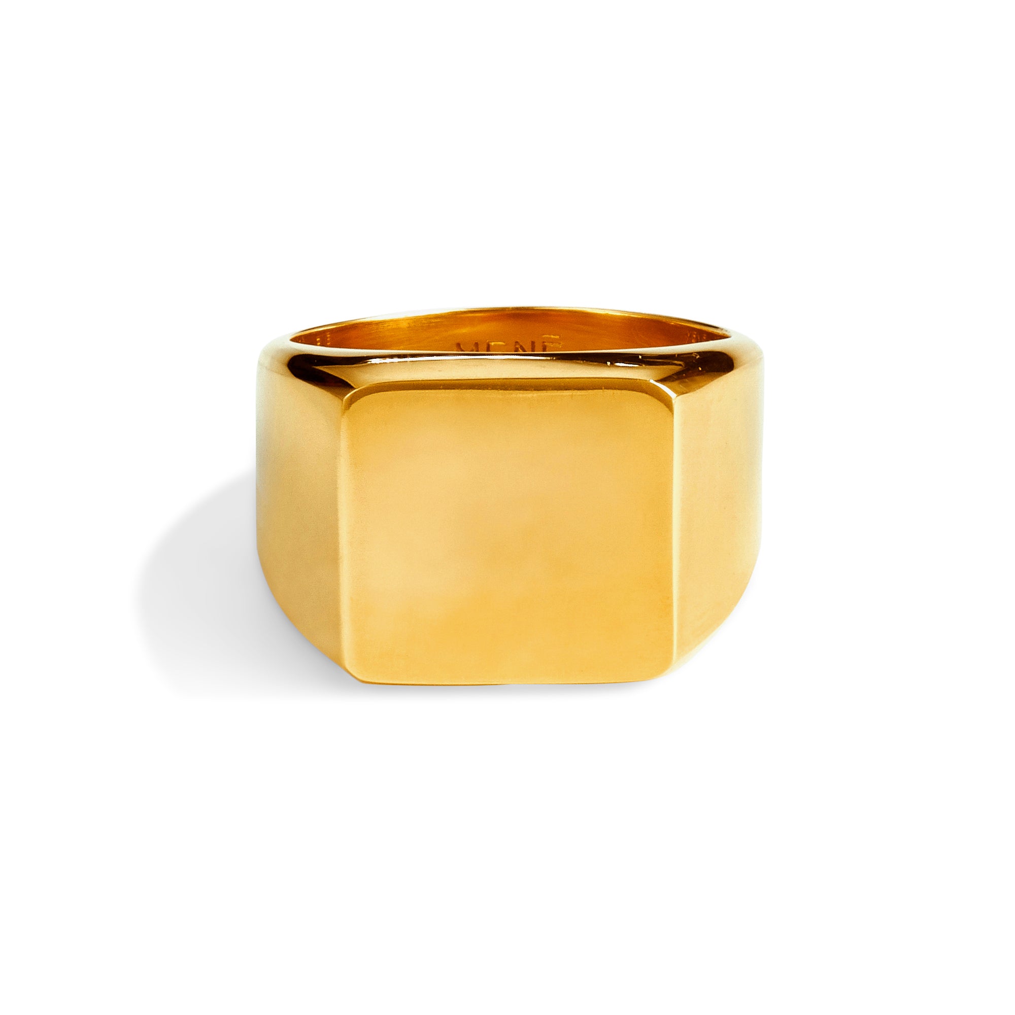 Ready to Ship - Ring Size 22, Platinum & Yellow Gold Ring for Men with