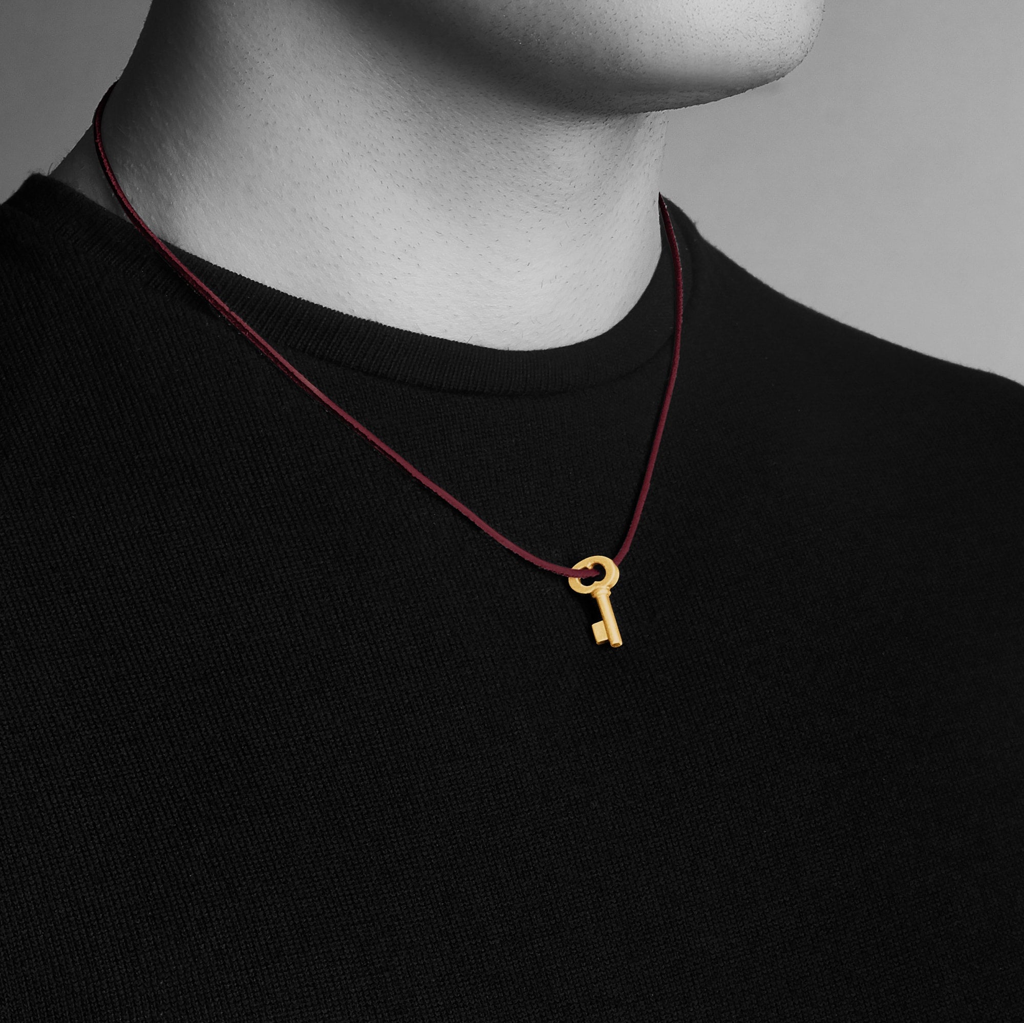 mens key necklace