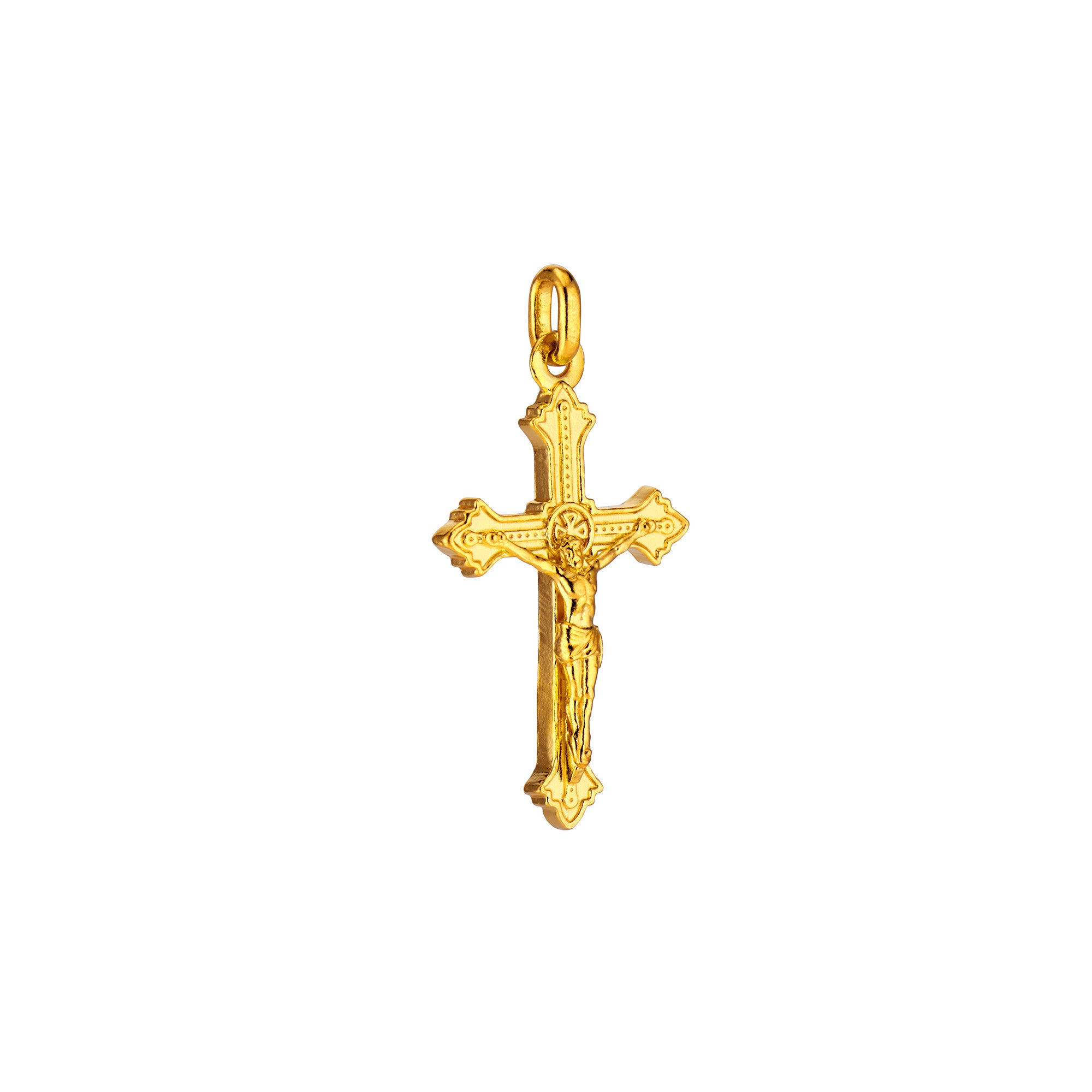 Susan Shaw Sideways Cross Pendant Necklace, Gold Plated Thick Chain Ne – En  Reverie