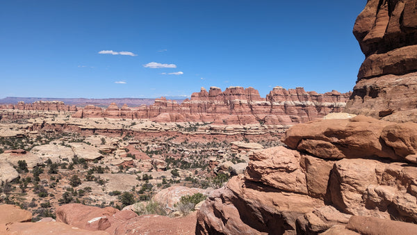 A landscape view of a canyon