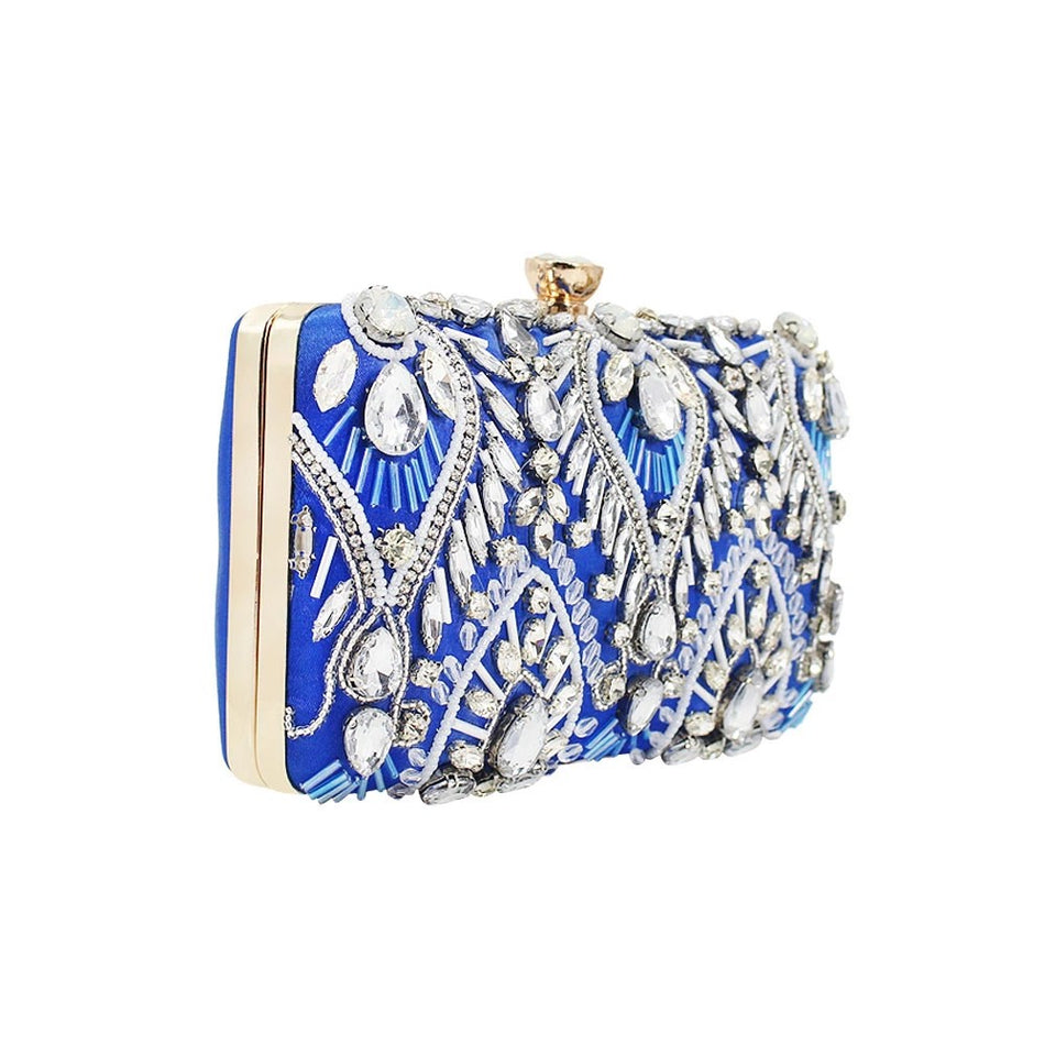 electric blue clutch bag