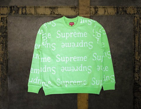 Supreme jacquard clearance logo crewneck