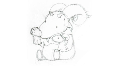 gotricorn character design sketch 1