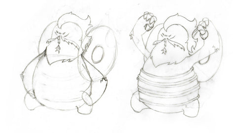 Braroo character design sketches 2