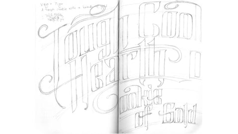 geovirig personality traits lettering sketches