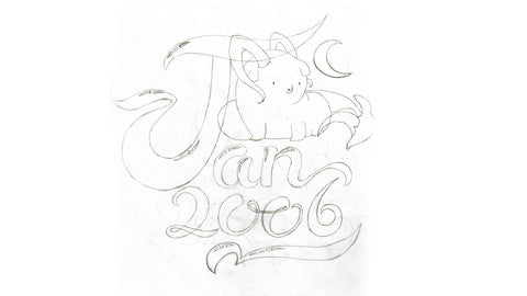 godriorn and dates january 2006 lettering rough sketches