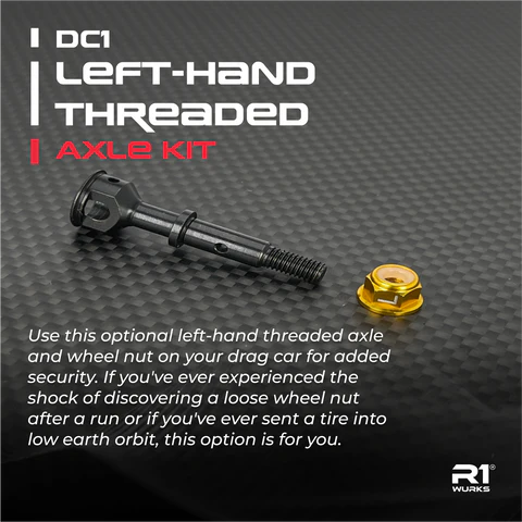 R1WURKS DC1 Left-Hand Threaded Axle Kit