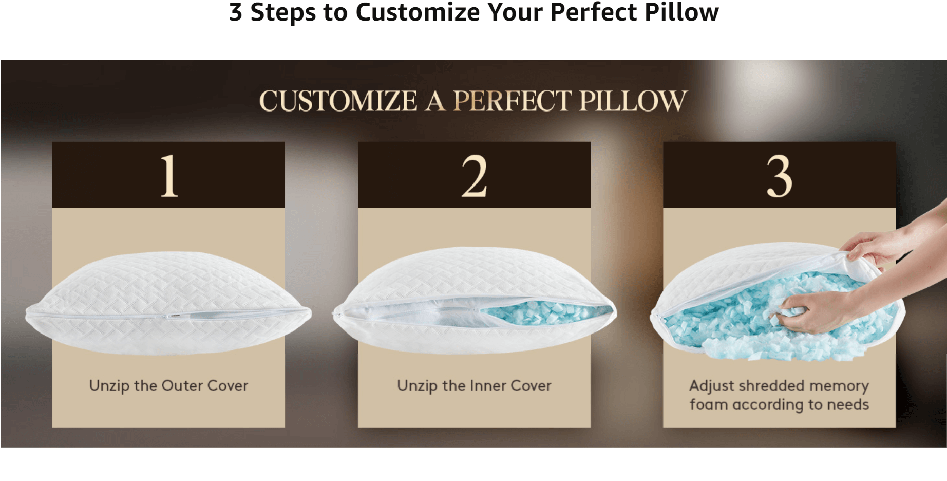 Shredded Memory Foam Cooling Pillow - Lifewit – Lifewitstore