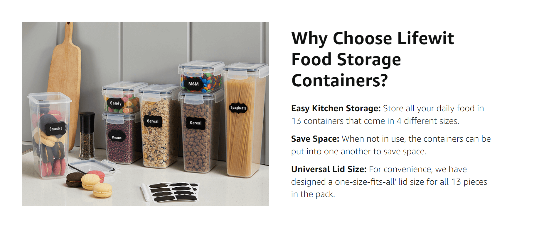 Extra Large Airtight Food Storage Containers - Lifewit – Lifewitstore