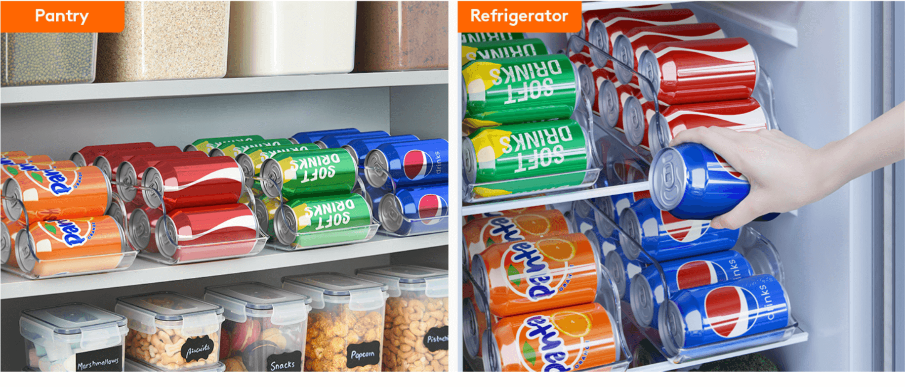 Clear Plastic Storage Bins for Fridge, Pantry - Lifewit – Lifewitstore