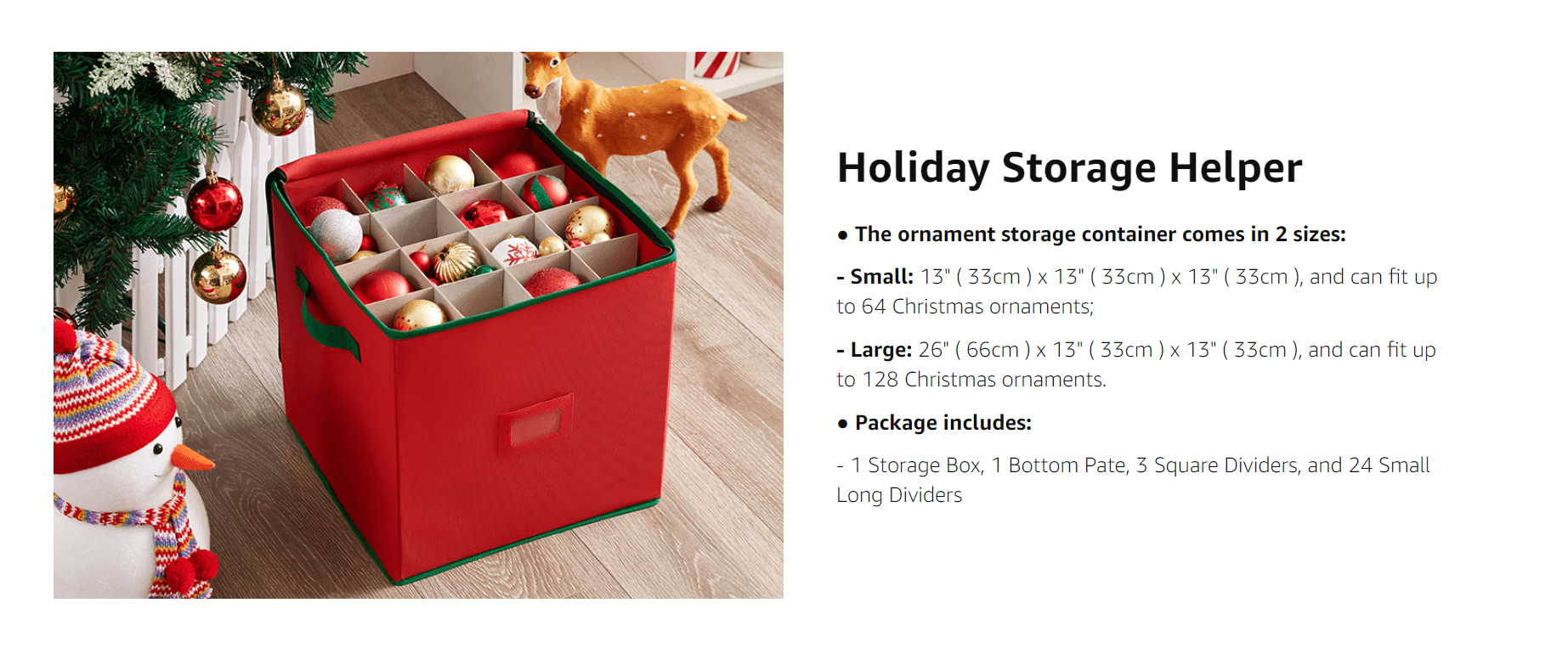 Small Ornament Storage Boxes at