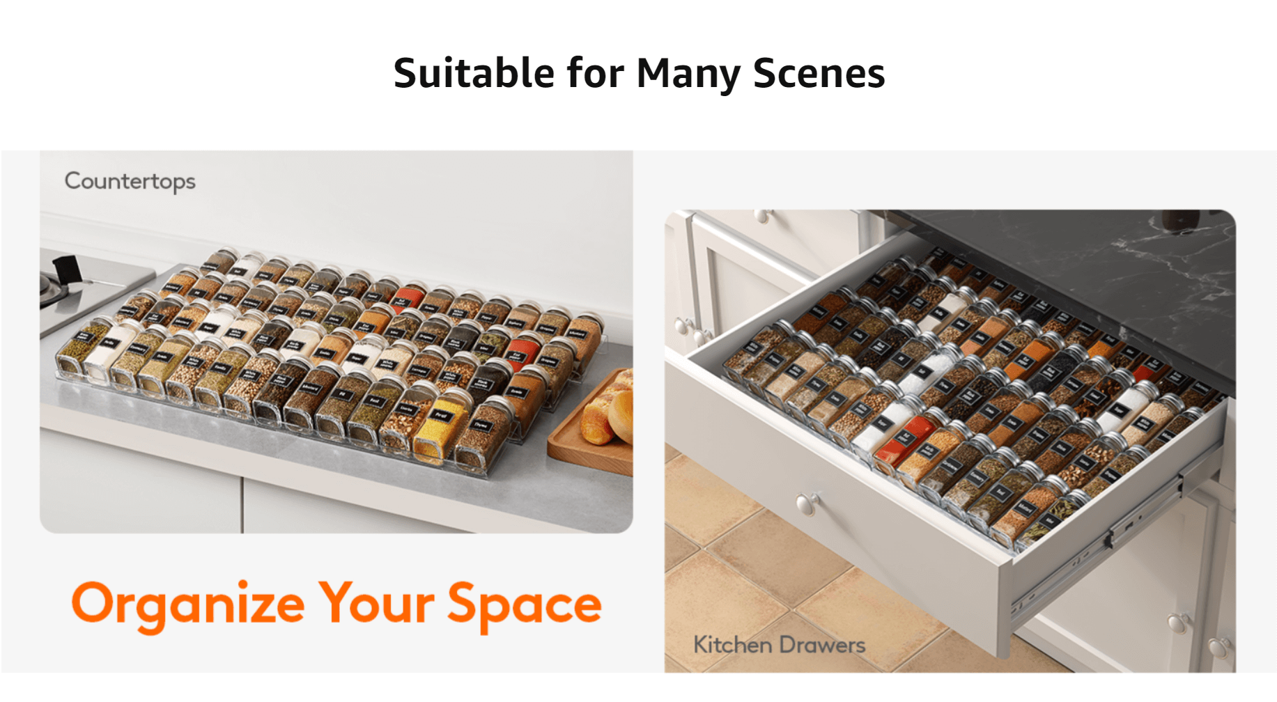 Spice Drawer Organizer for Cabinet, Pantry - Lifewit – Lifewitstore