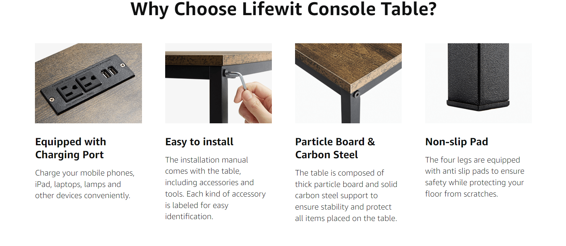 Lifewit Narrow Console Table, Sofa Table