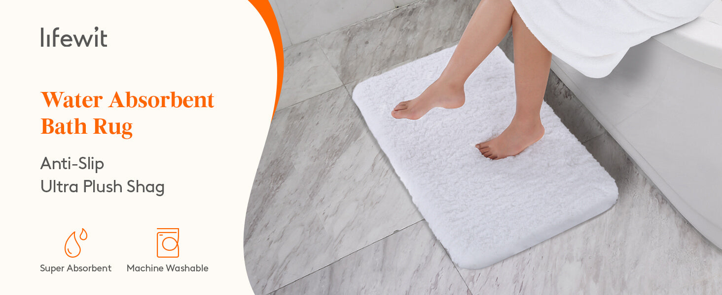 Non Slip Chenille Bath & Shower Mat - Lifewit – Lifewitstore