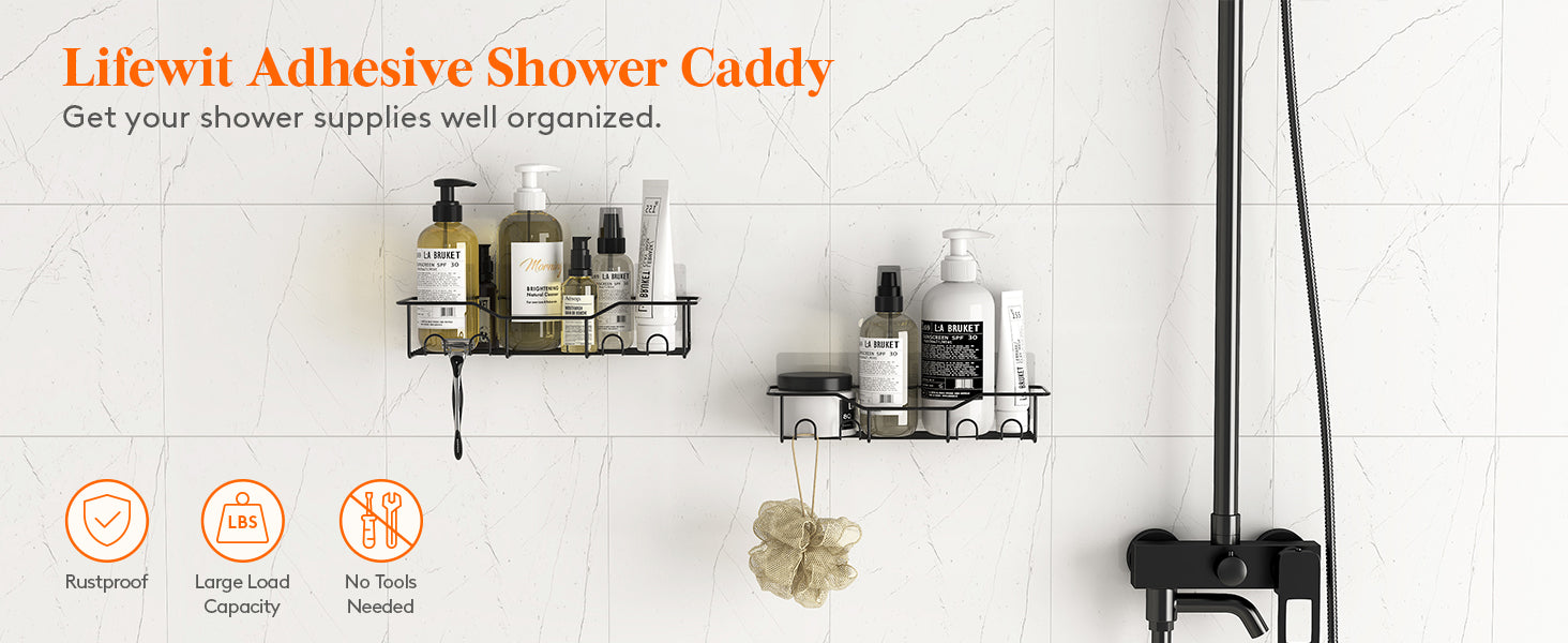 Lifewit Shower Caddy Shelves, Tile Shower Shelf