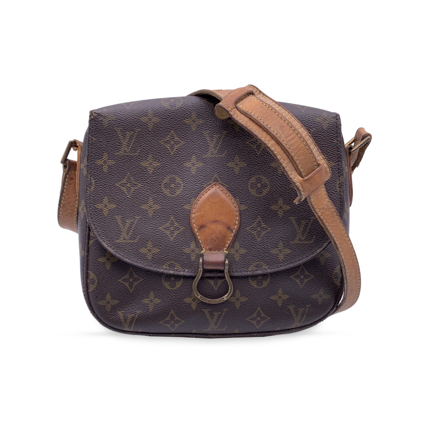 Saint cloud vintage cloth crossbody bag Louis Vuitton Brown in