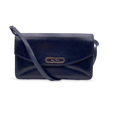 Celine Vintage Blue Macadam C Canvas Caleche Box Shoulder Bag – OPA Vintage