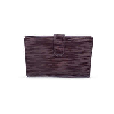 Louis+Vuitton+Credit+Long+Bifold+Wallet+Epi+Leather+Red+Spain+M63577+09mi975  for sale online