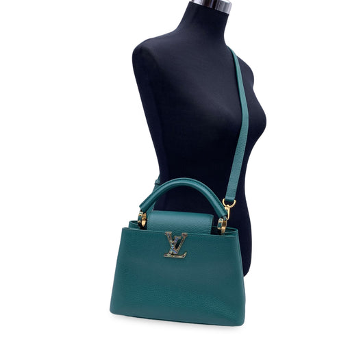 Louis Vuitton Turquoise Taurillon Leather Capucines BB Bag