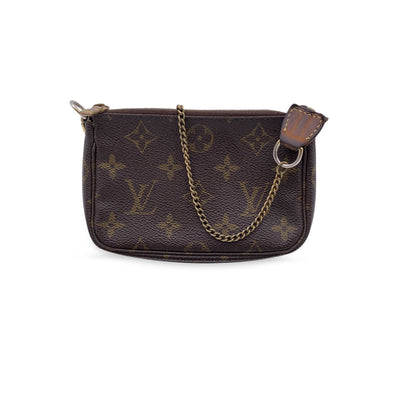 Louis Vuitton Brown Monogram Canvas Mini Pouch Milla with Chain – OPA  Vintage