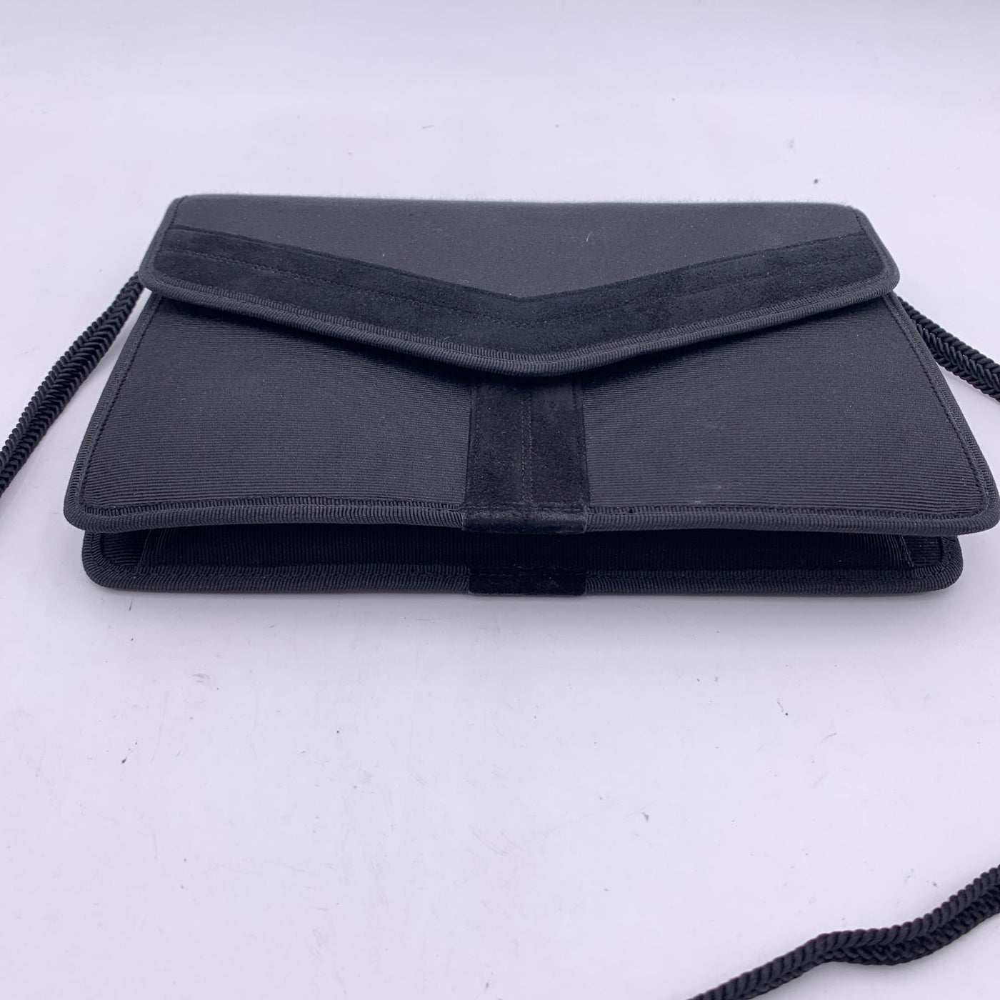 Yves Saint Laurent Vintage Black Canvas Y Evening Shoulder Bag