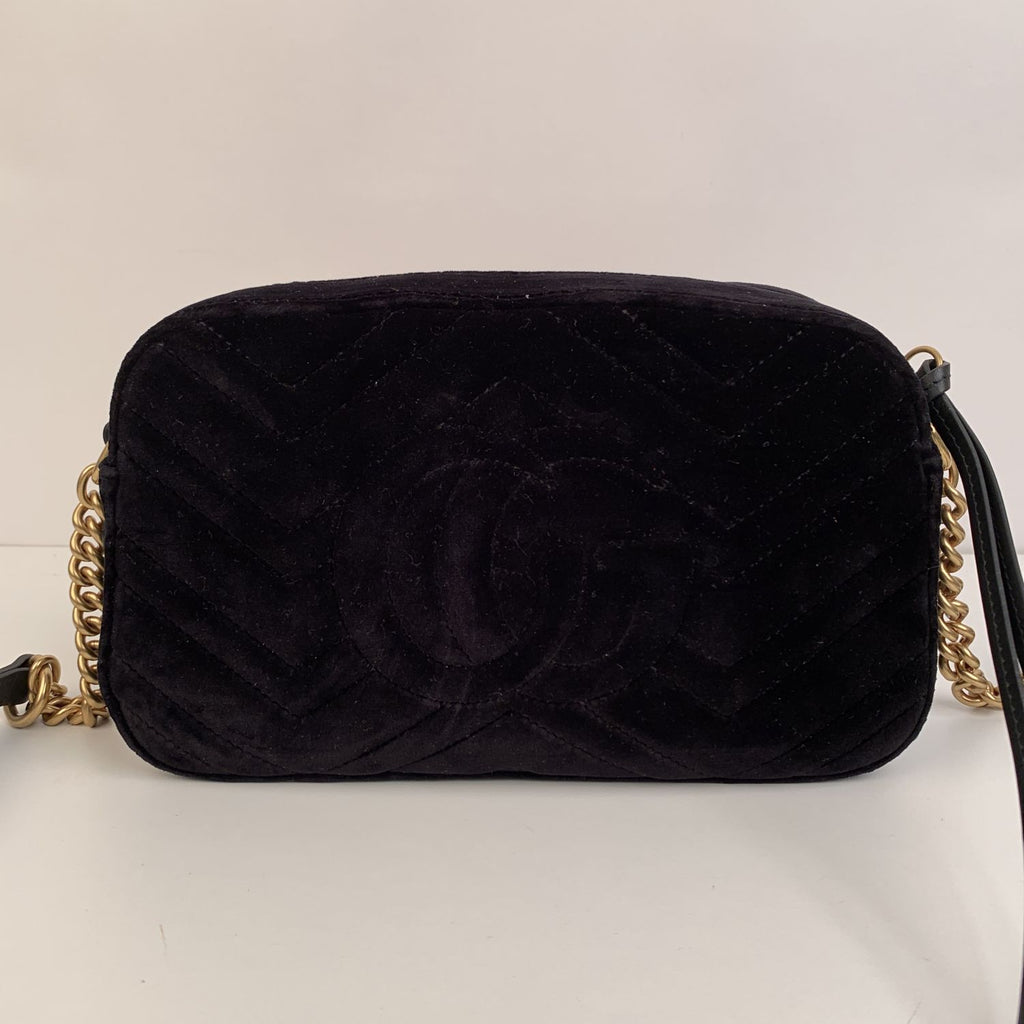 gucci black velvet crossbody