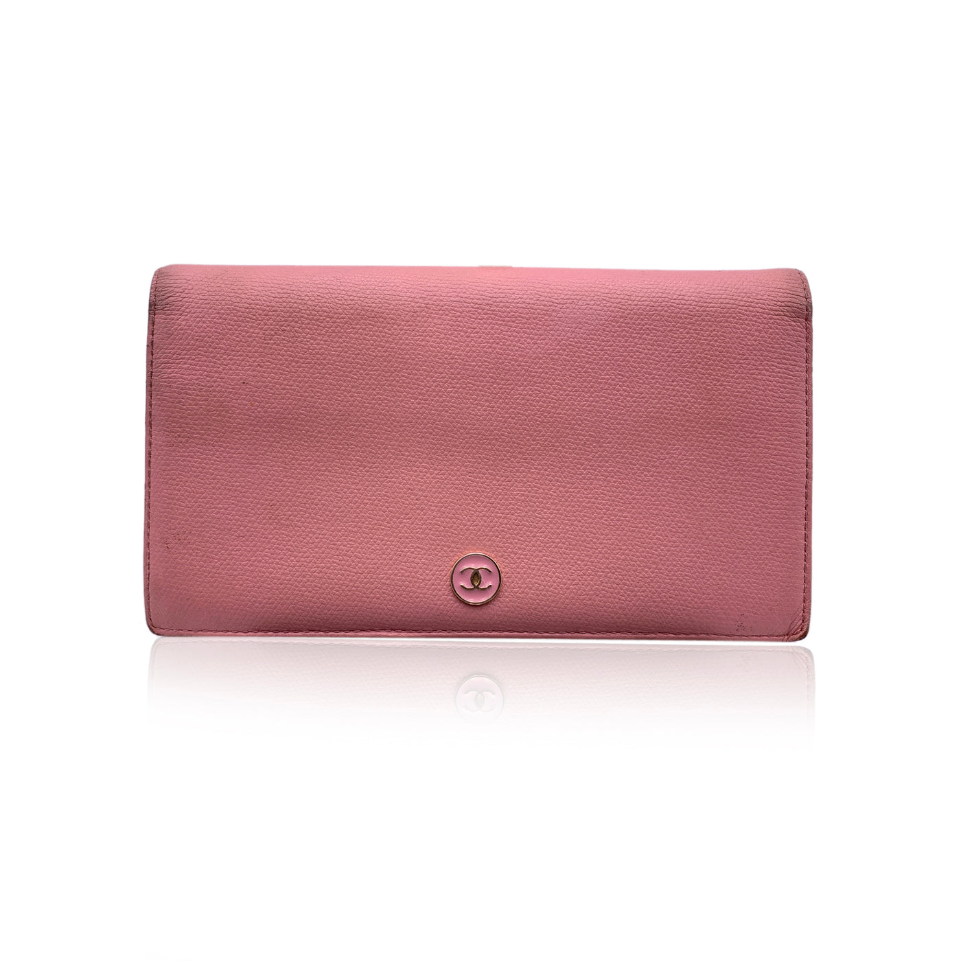 chanel pink long wallet