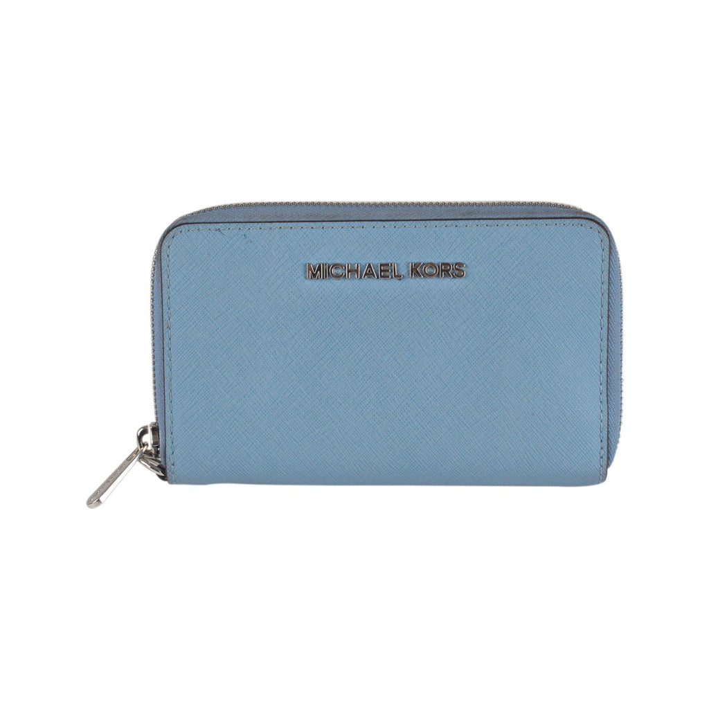 michael kors light blue wallet