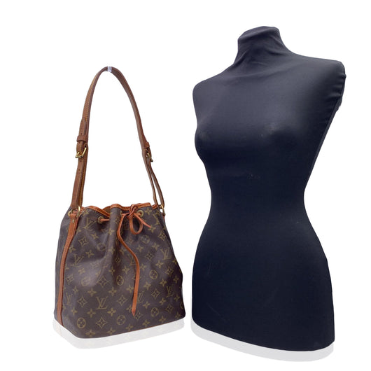 Louis Vuitton Brown Petit Noe Drawstring Bucket Bag