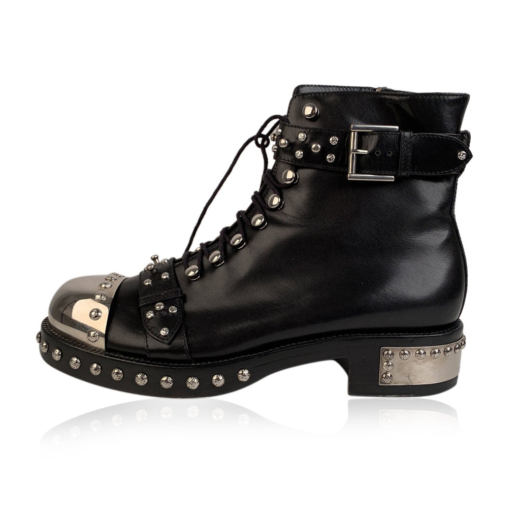 alexander mcqueen hobnail ankle boots