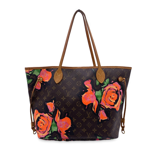 Brown Louis Vuitton Monogram Roses Neverfull MM Tote Bag – Designer Revival