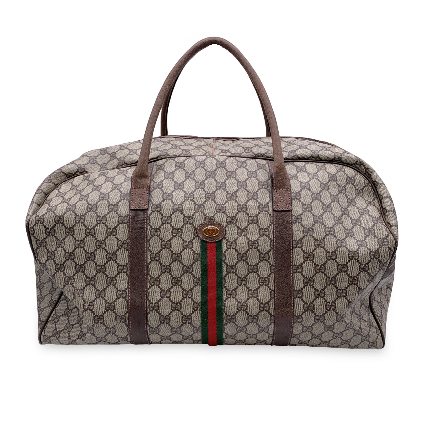 Gucci Vintage Monogram Canvas Weekender Travel Duffle Duffel Bag – OPA  Vintage