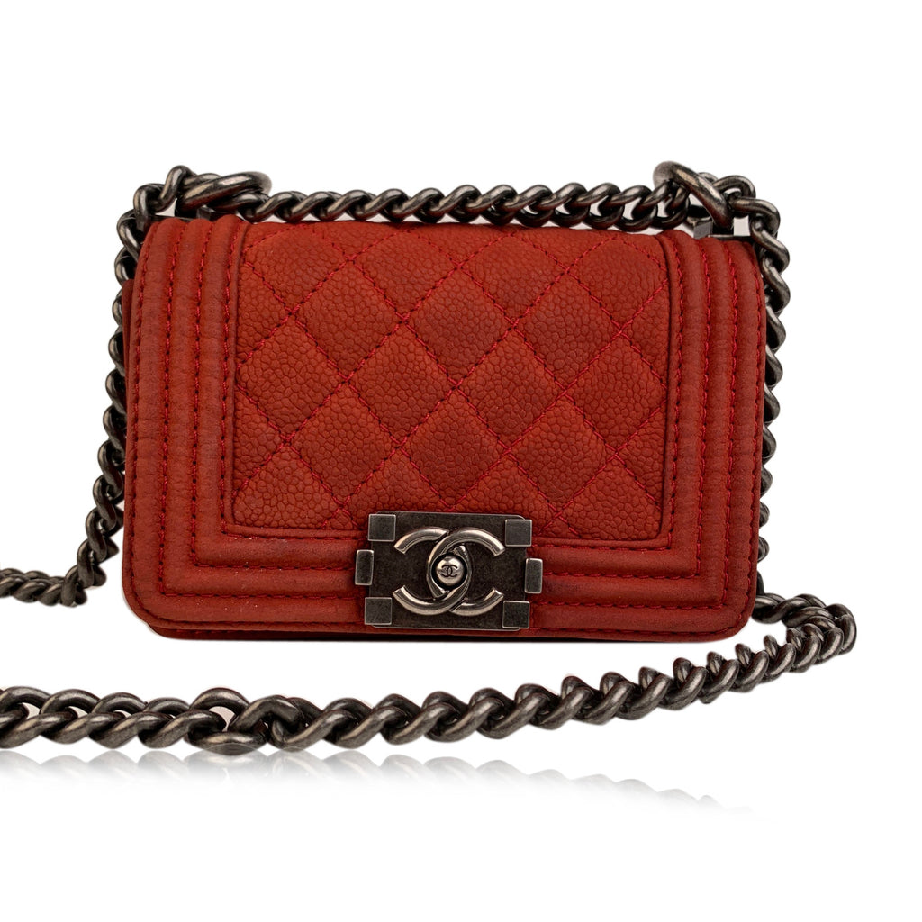 chanel red shoulder bag