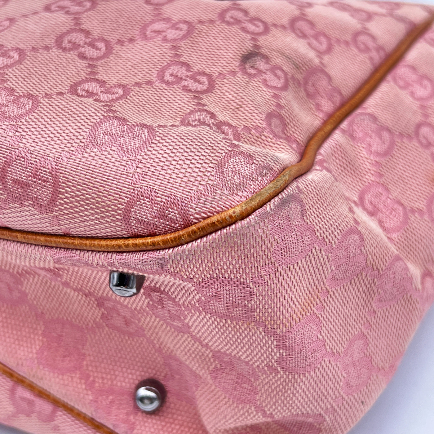 Gucci Pink Monogram Canvas Tote Handbag Shopping Bag – OPA Vintage