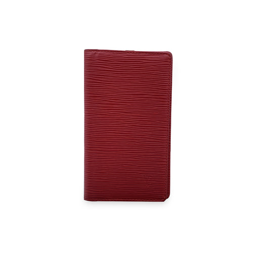 David August Luxury Genuine EPI Leather Bi-Fold Wallet Red