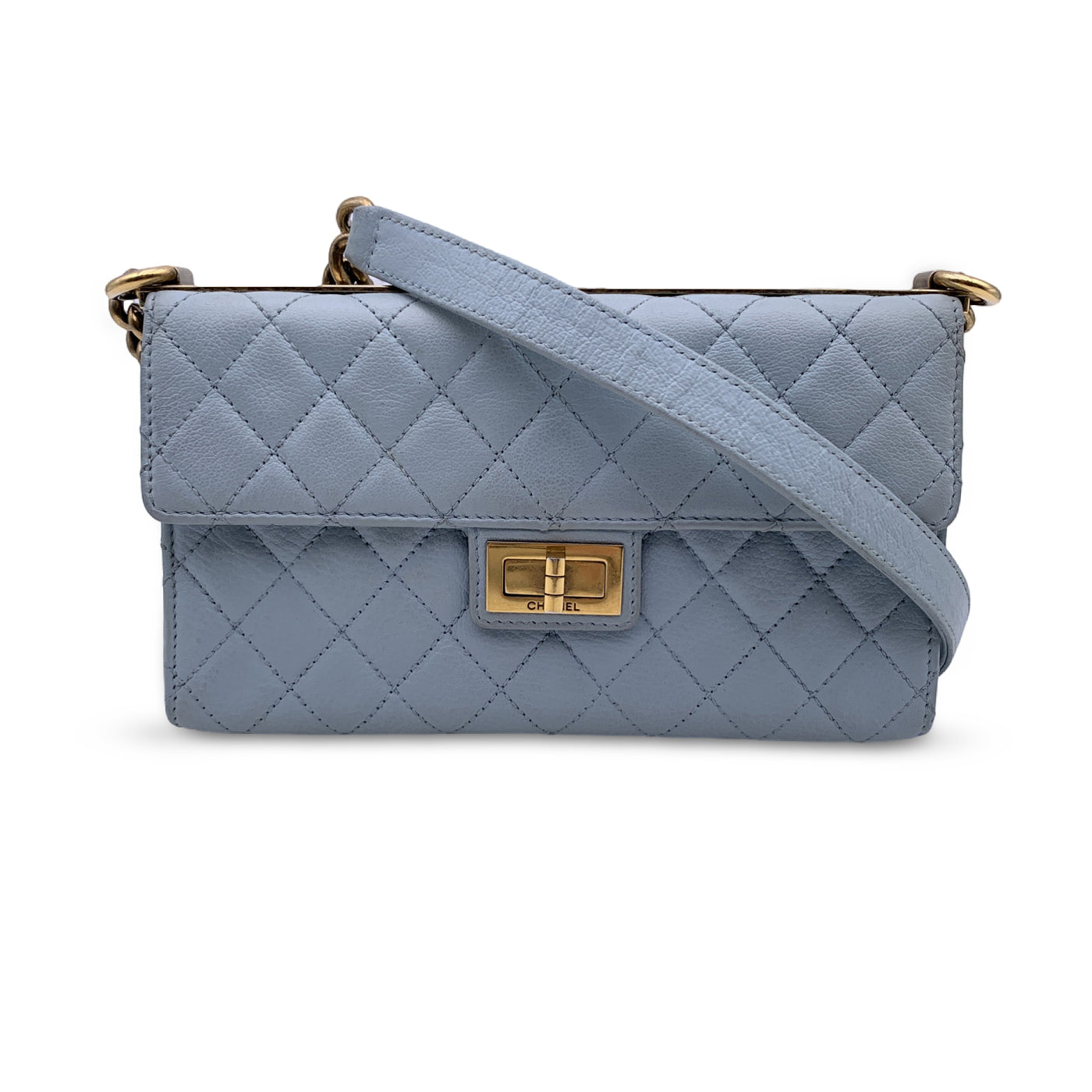 Chanel Light Blue Quilted Double Flap Bag  Chanel  ArtListings